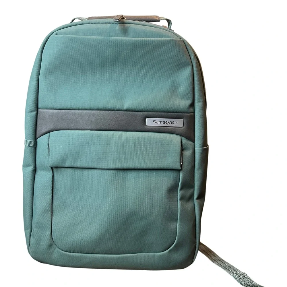 Samsonite Slim Laptop Backpack Sage Green Professional Travel Tech Bag
